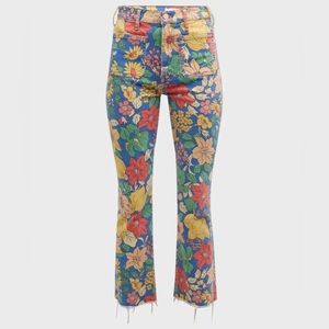 MOTHER JEANS “THE HUSTLER PATCH POCKET ANKLE” WASH: FRESH BLOOMS - NWT - SIZE 28